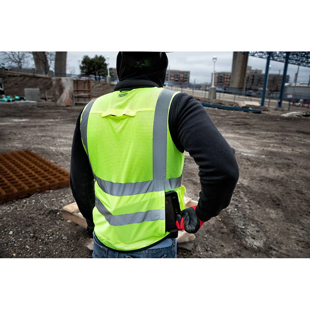 Milwaukee 48-73-5082, High Visibility Yellow Performance Safety Vest - L/XL (CSA) - Image 4