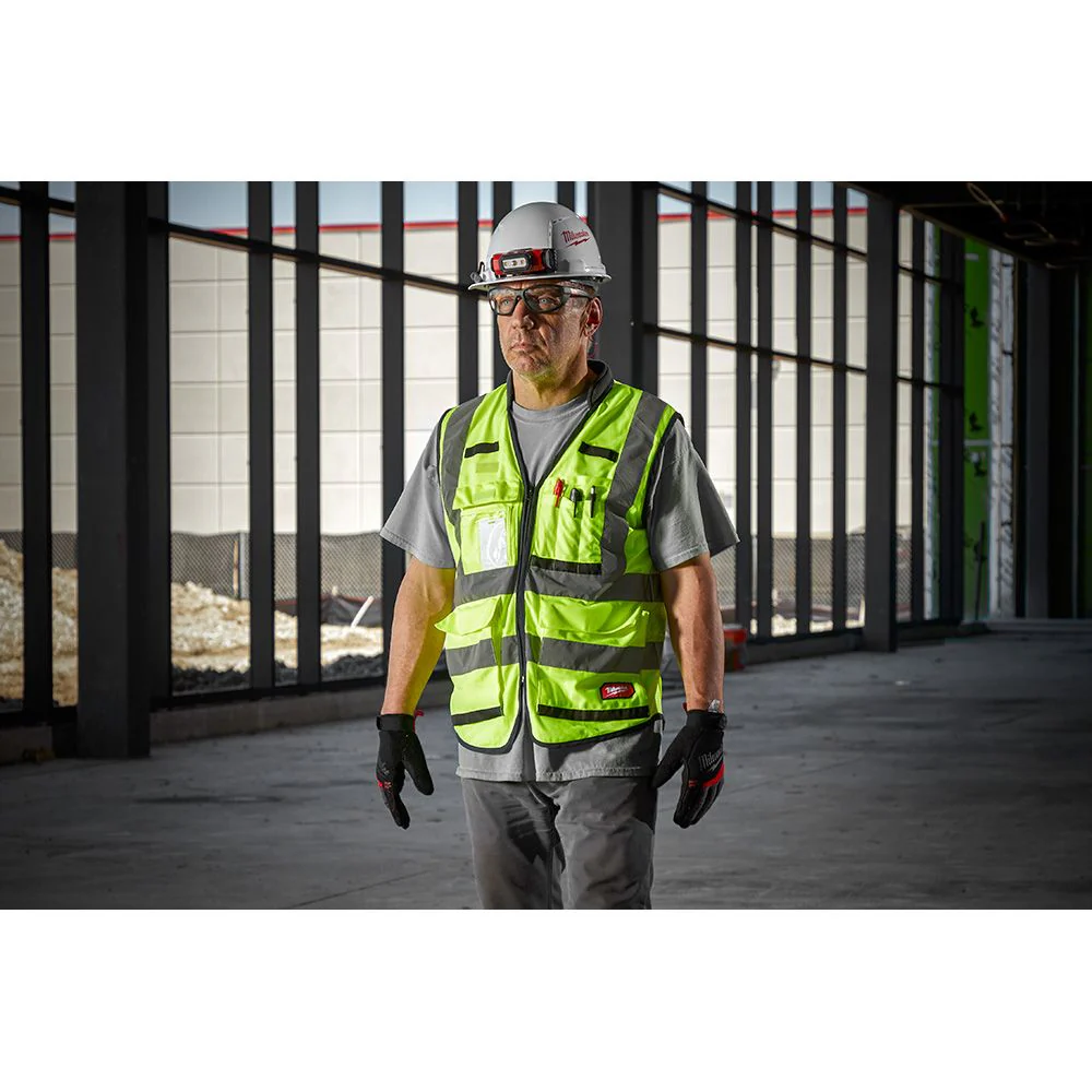 Milwaukee 48-73-5082, High Visibility Yellow Performance Safety Vest - L/XL (CSA) - Image 8