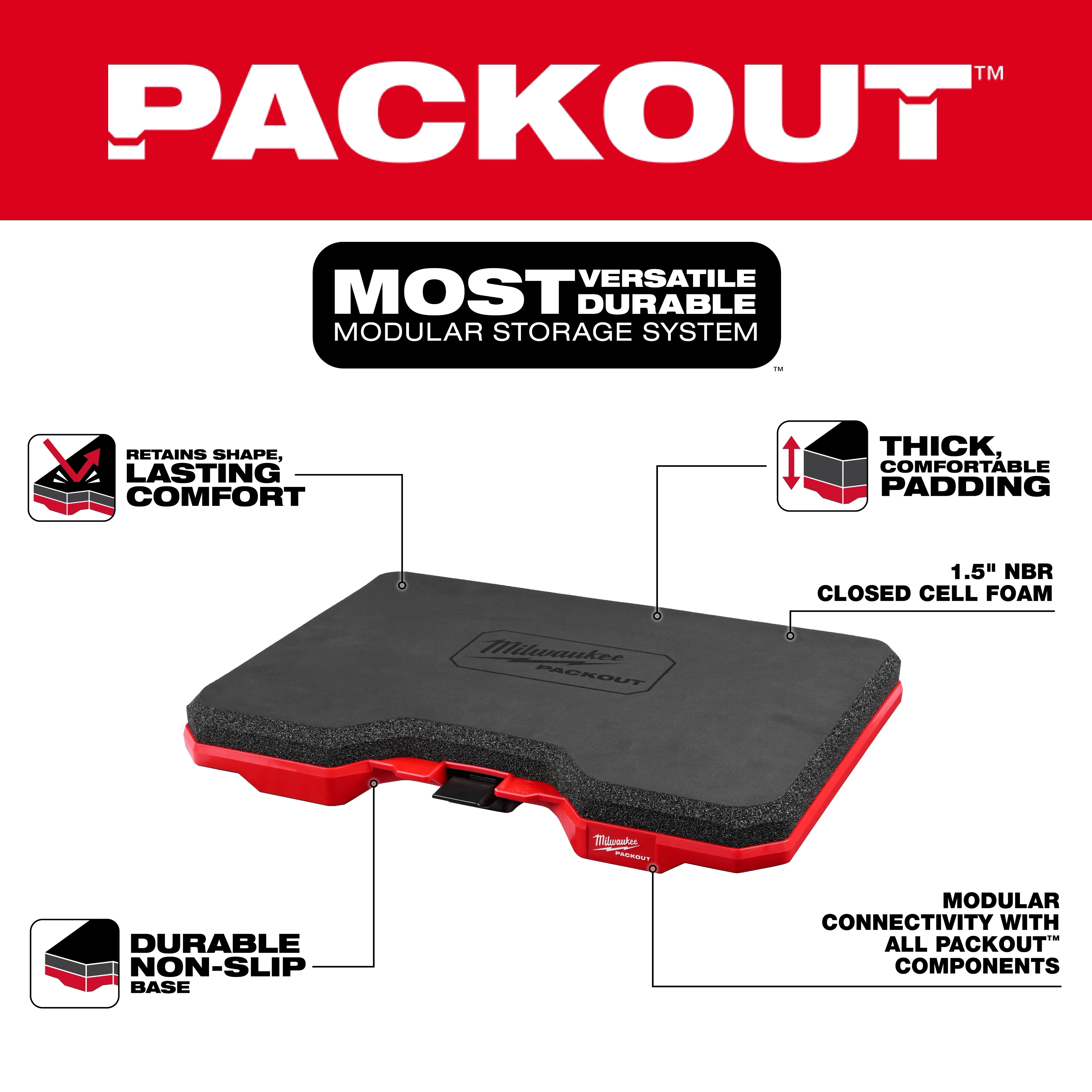 Milwaukee 48-73-6110, PACKOUT™ Kneeling Pad - Image 2