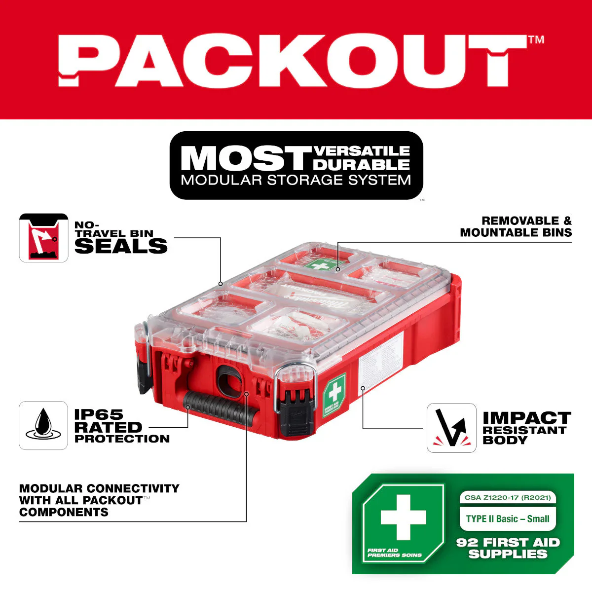 Milwaukee 48-73-8435N, PACKOUT™ First Aid Kit TYPE II - Image 5