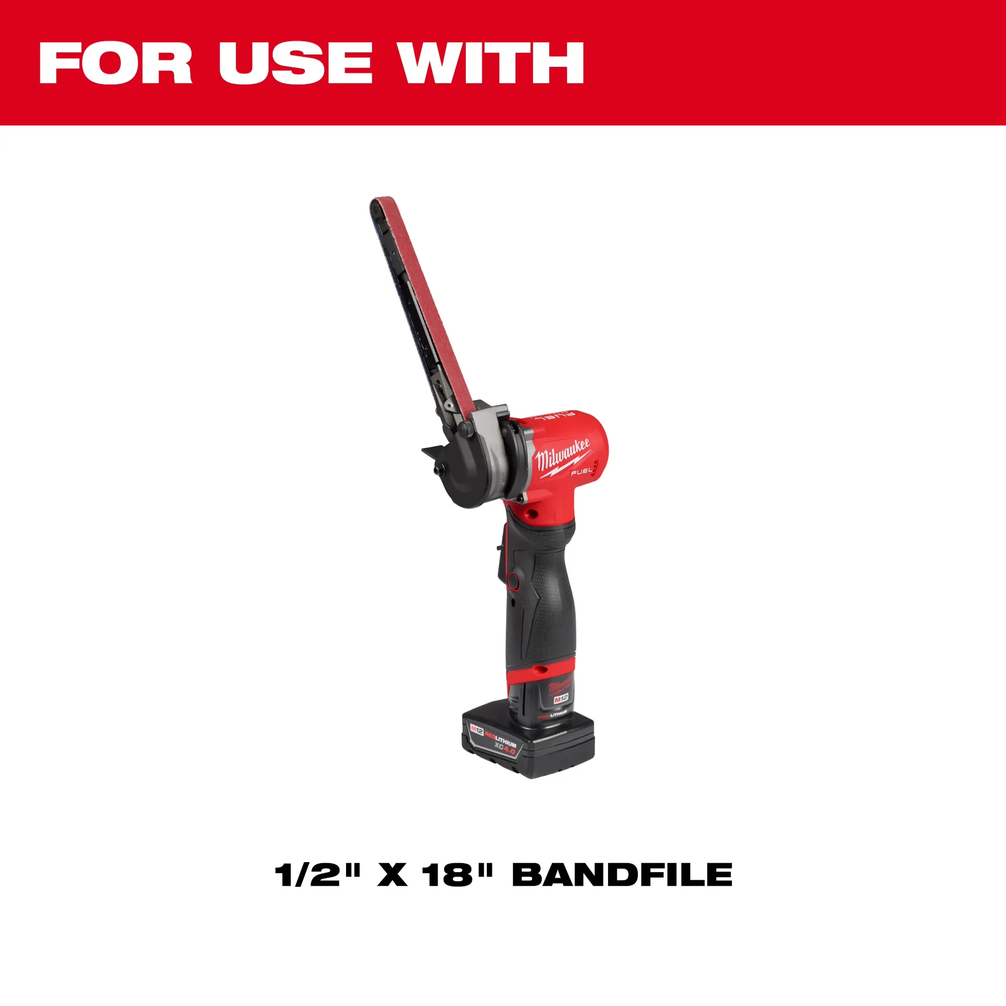 Milwaukee 48-80-9040, 1/2” x 18” 40 Grit Bandfile Belts – 4 pack - Image 3