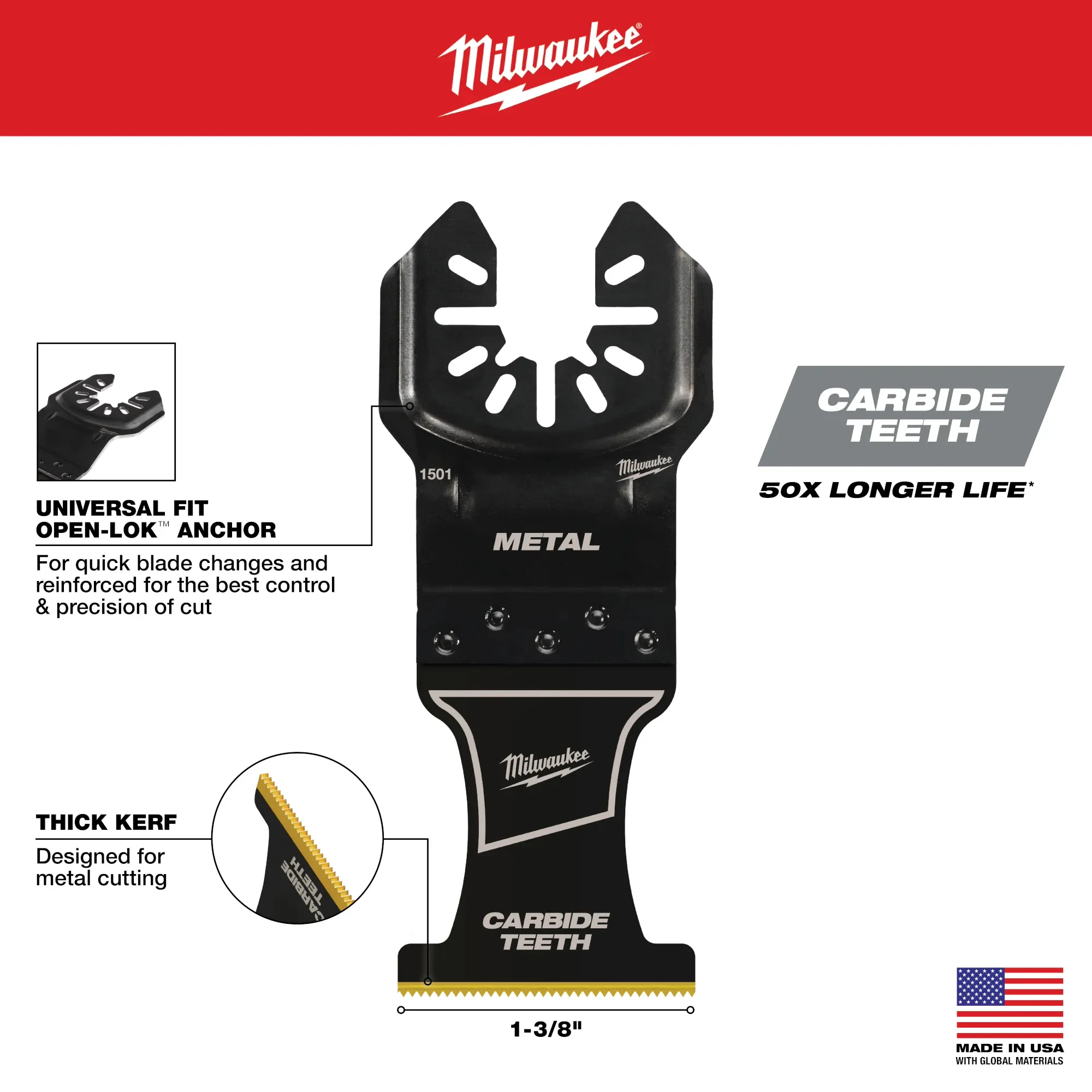 Milwaukee 49-10-9001, OPEN-LOK 3PC ALL PURPOSE MULTI-TOOL BLADE VARIETY PACK - Image 5
