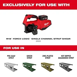 Milwaukee 49-16-1158, 1" x 1-5/8" Single Strut Shearing Dies - Image 4