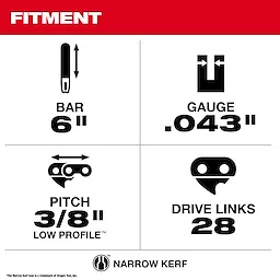 Milwaukee 49-16-2732, 6" Saw Chain - Image 3