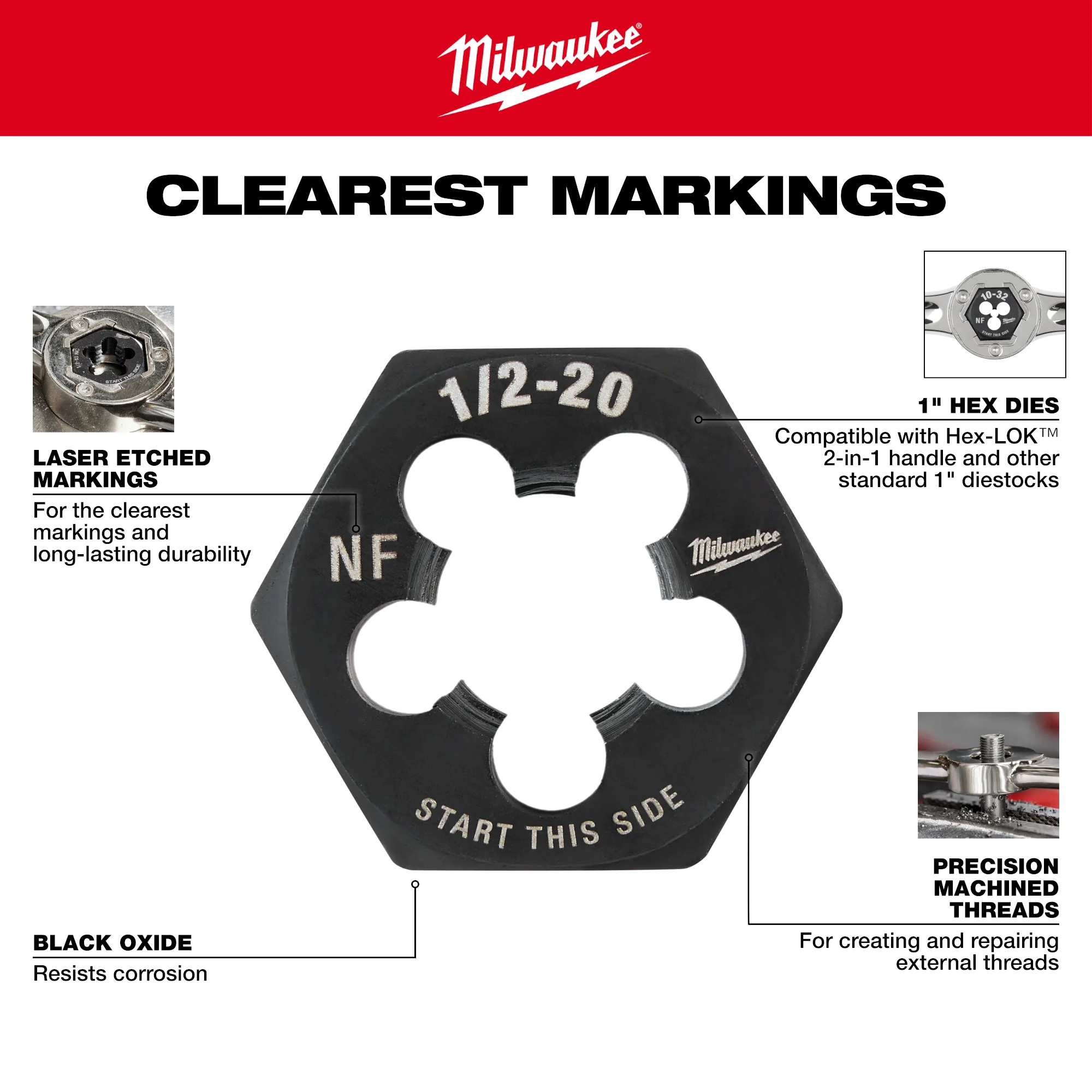Milwaukee 49-22-5601, Metric Tap and Die Set 17-Piece - Image 4
