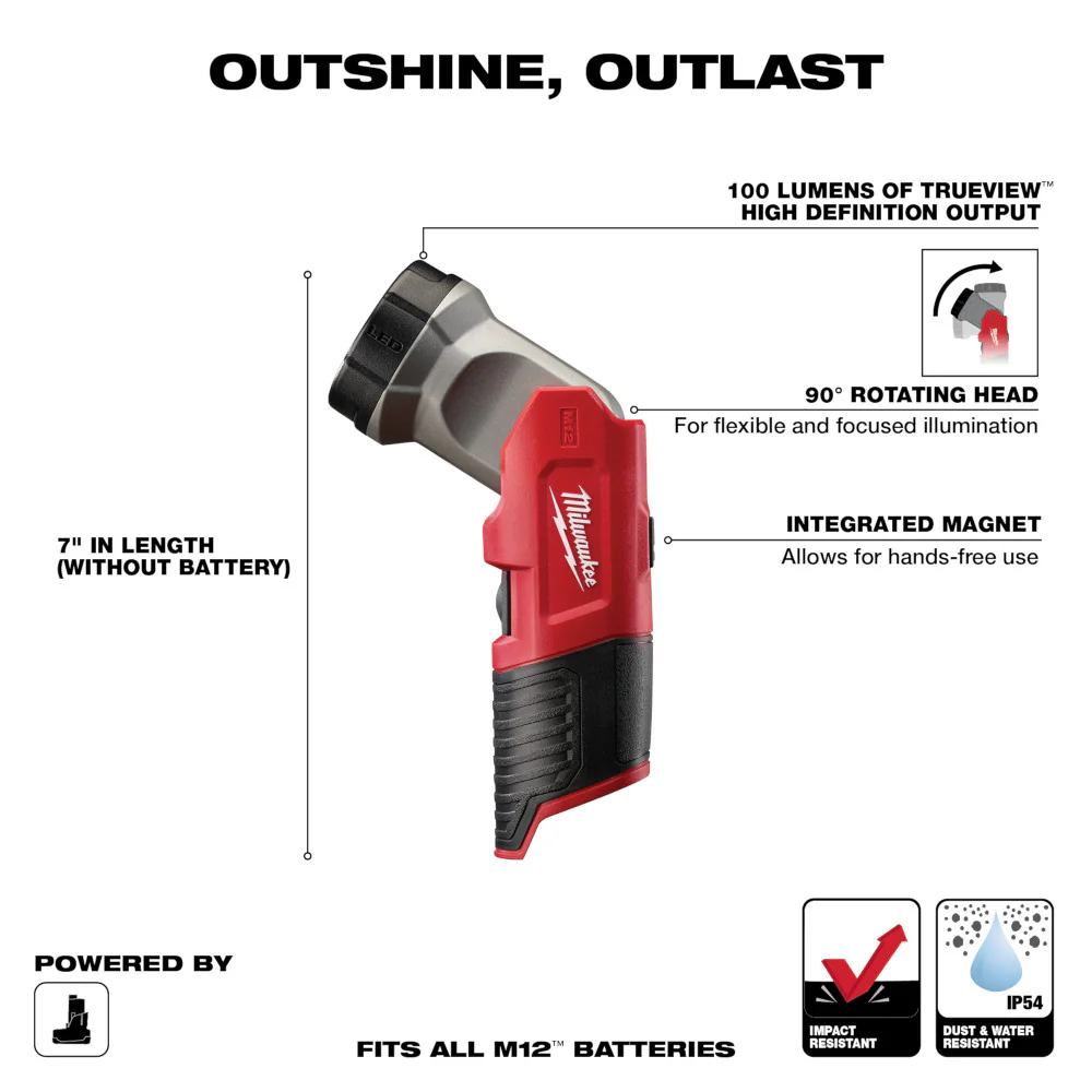Milwaukee 49-24-0146, M12 Cordless LED Work Light - Image 3