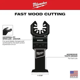 Milwaukee 49-25-1109, OPEN-LOK 1-3/8" HCS WOOD BLADES 10PK - Image 5