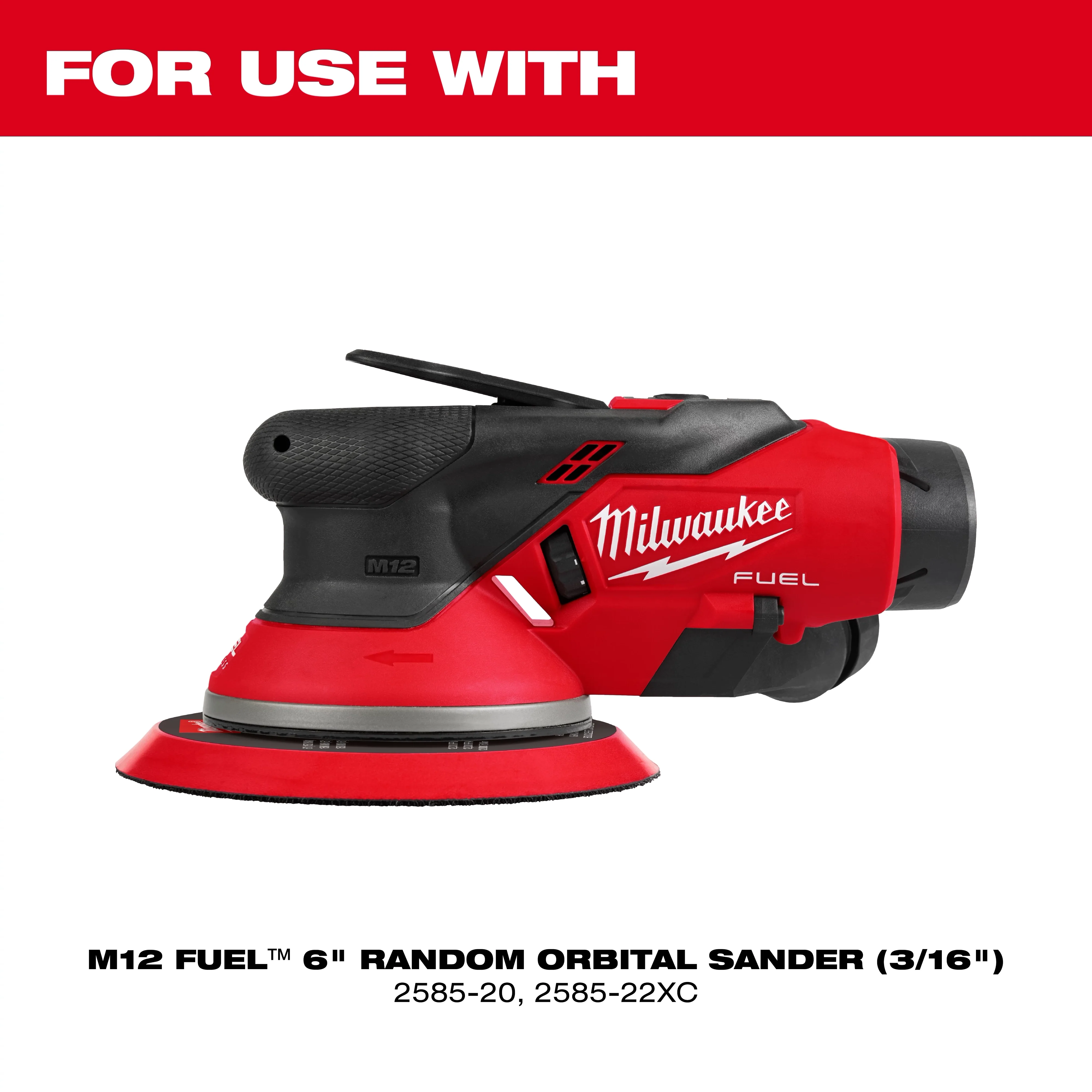 Milwaukee 49-36-2584, 6" Hook and Loop Sander Backing Pad - Firm - Image 2