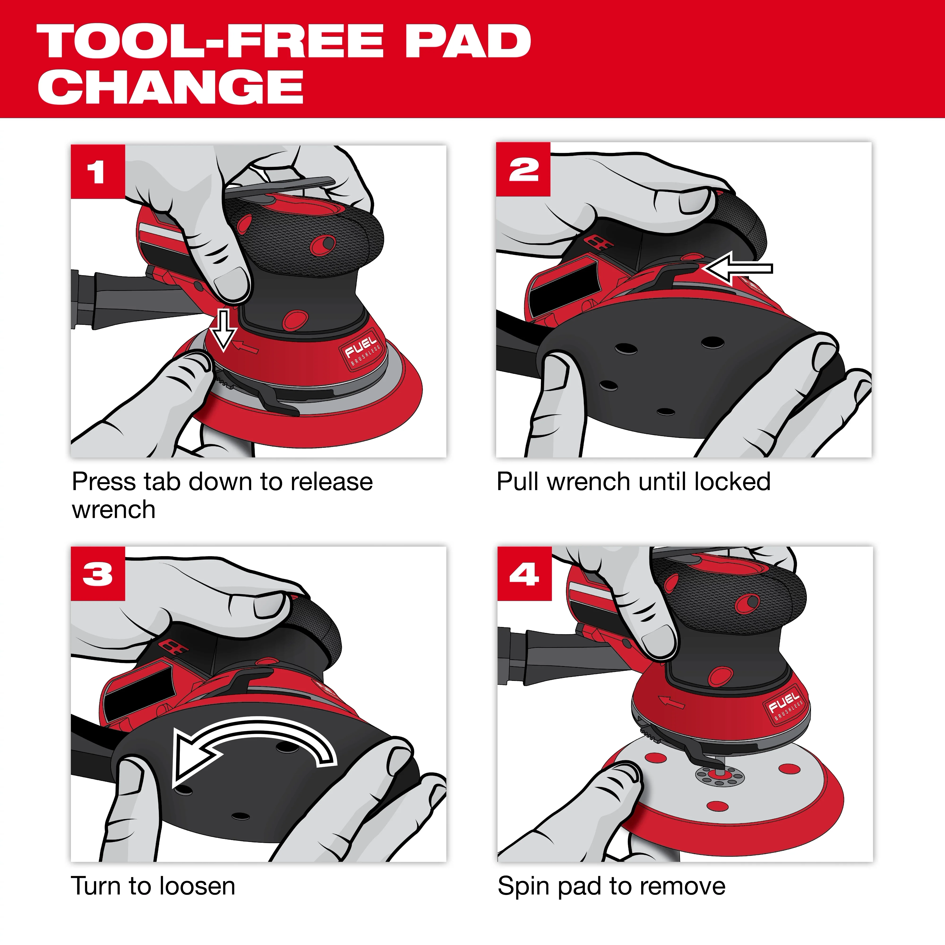 Milwaukee 49-36-2584, 6" Hook and Loop Sander Backing Pad - Firm - Image 3