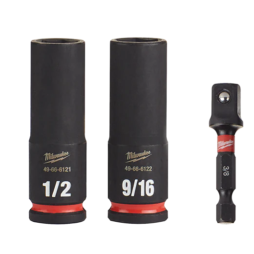 Milwaukee 49-66-4417, SHOCKWAVE 3pc 3/8" Drive Deep Well Impact Socket Set - Image 3