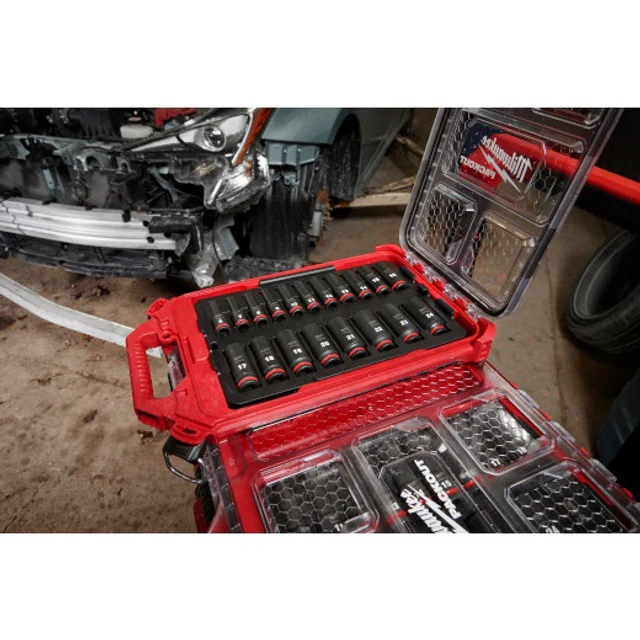 Milwaukee 49-66-6801, SHOCKWAVE Impact Duty™ Socket 3/8” Dr 19PC MM PACKOUT Set - Image 4
