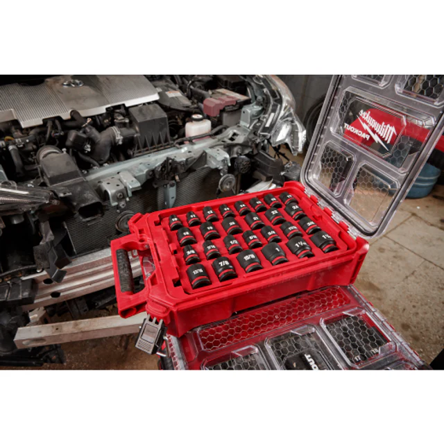 Milwaukee 49-66-6804, SHOCKWAVE Impact Duty™ Socket 1/2” Dr 27PC MM & SAE PACKOUT Set - Image 4