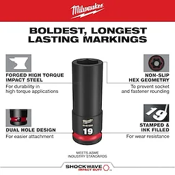 Milwaukee 49-66-6818, SHOCKWAVE Impact Duty™ Socket 1/2” Dr 16PC MM TRAY Set - Image 5