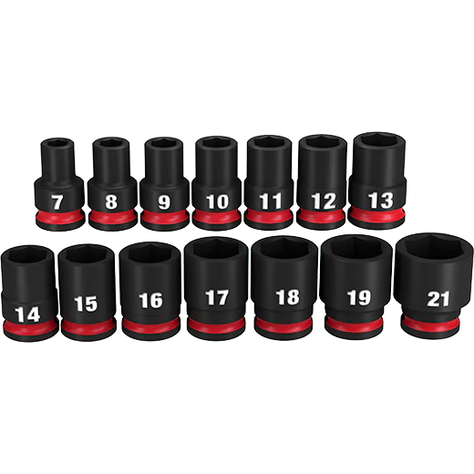 Milwaukee 49-66-7007, 3/8" Drive SHOCKWAVE Impact Duty Metric Standard 6 Point Socket Set - 14 Piece - Image 2