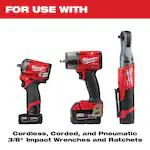 Milwaukee 49-66-7009, 3/8" Drive SHOCKWAVE Impact Duty SAE & Metric Deep 6 Point Socket Set - 43 Piece - Image 8