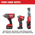 Milwaukee 49-66-7025, 1/2" Drive SHOCKWAVE Impact Duty Metric Deep 6 Point Socket Set - 3 Piece - Image 7
