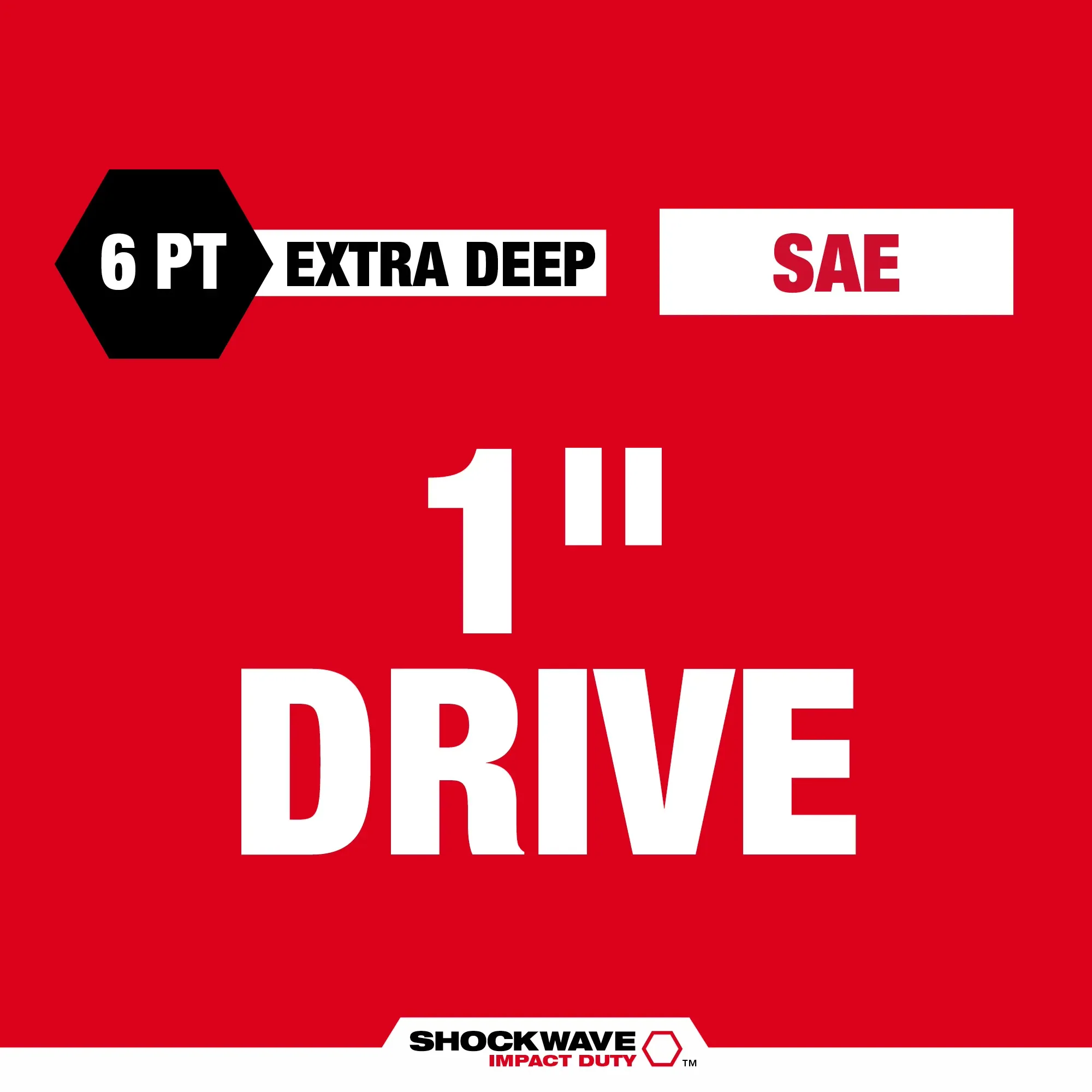 Milwaukee 49-66-7842, SHOCKWAVE Impact Duty™ 1" Drive 1-1/16" Thin Wall Extra Deep 6 Point Socket - Image 3