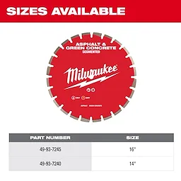 Milwaukee 49-93-7240, 14"x.125x1/20MM ASPHALT/GREEN - Image 3