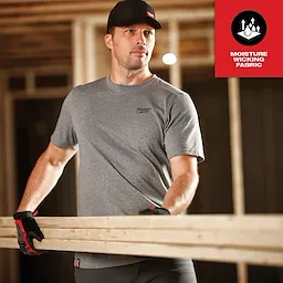 Milwaukee 603B-3X, HYBRID WORK TEE - SS BLACK 3X - Image 9