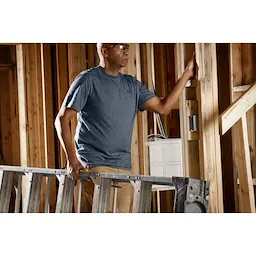 Milwaukee 603BL-L, HYBRID WORK TEE - SS BLUE L - Image 6