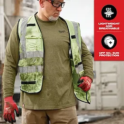 Milwaukee 604GN-L, HYBRID WORK TEE- LS GREEN L - Image 8