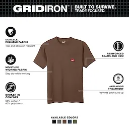 Milwaukee 605BR-M, HEAVY DUTY POCKET T - SS BROWN M - Image 4