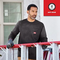 Milwaukee 606B-L, GRIDIRON™ Pocket T-Shirt - Long Sleeve Black L - Image 8