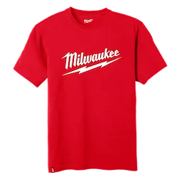 Milwaukee 607R-M, BIG LOGO WORK TEE SS - RED M - Image 3