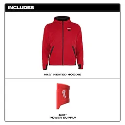 Milwaukee M200R-20,  M12 RED HEATED HOODIE ONLY - Image 3