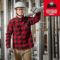 Milwaukee M551G, GRIDIRON™ Flannel Shirt Gray - XL - Image 6