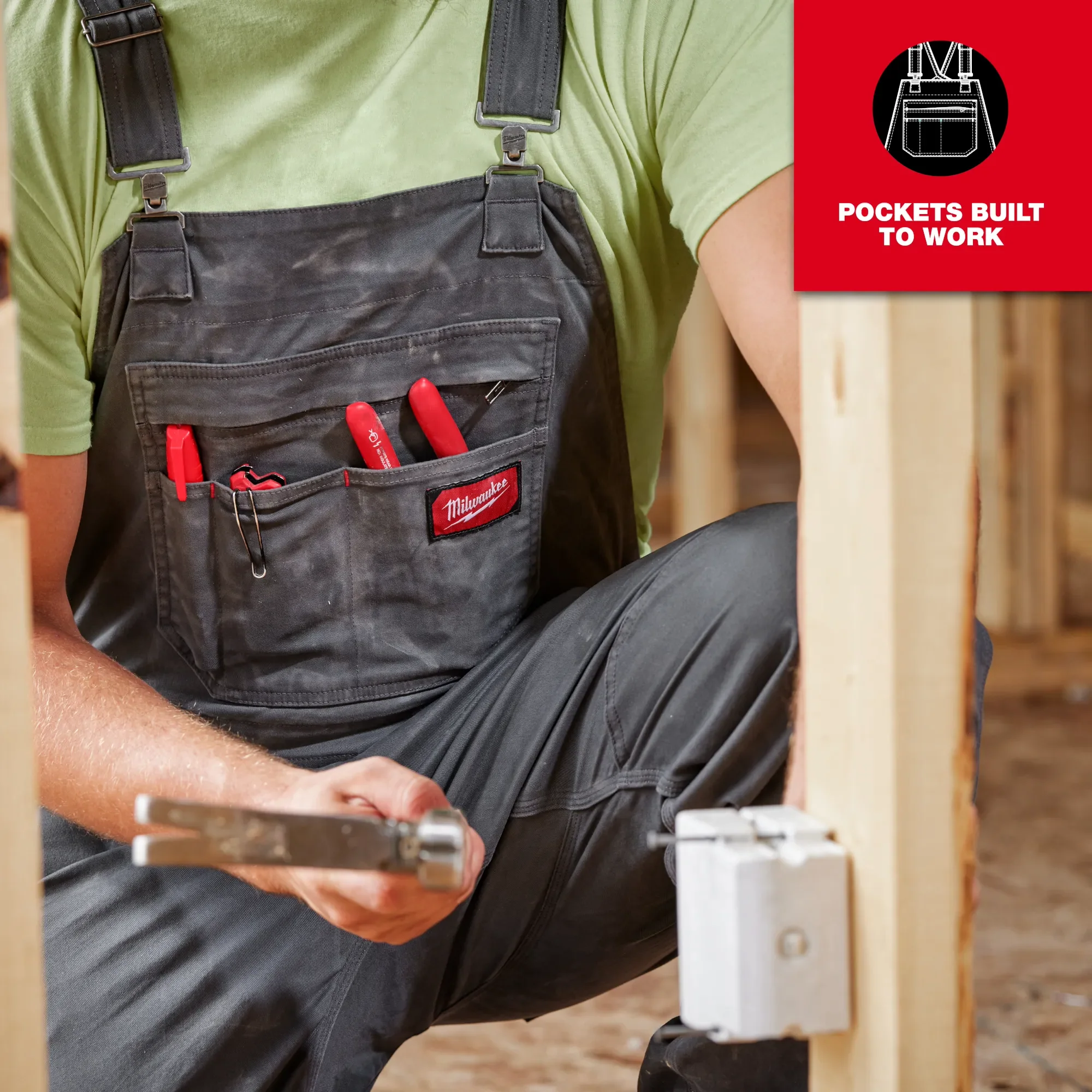 Milwaukee M850G, FREEFLEX™ Unlined Bib Overalls - Image 6
