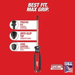 Milwaukee MT205, #2 Phillips 6" Cushion Grip Demolition Screwdriver (USA) - Image 6