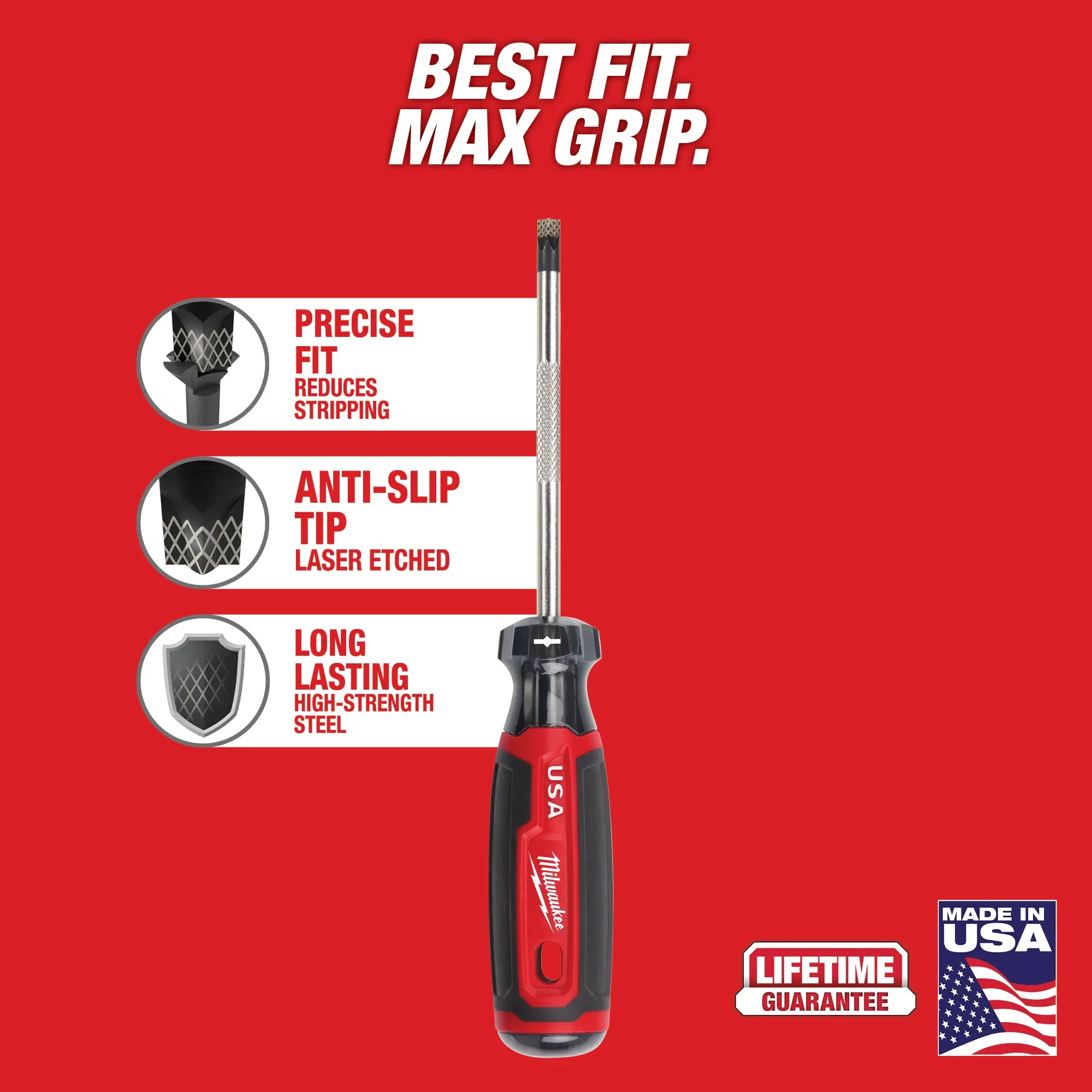 Milwaukee MT216, #2 ECX 4" Cushion Grip Screwdriver (USA) - Image 2