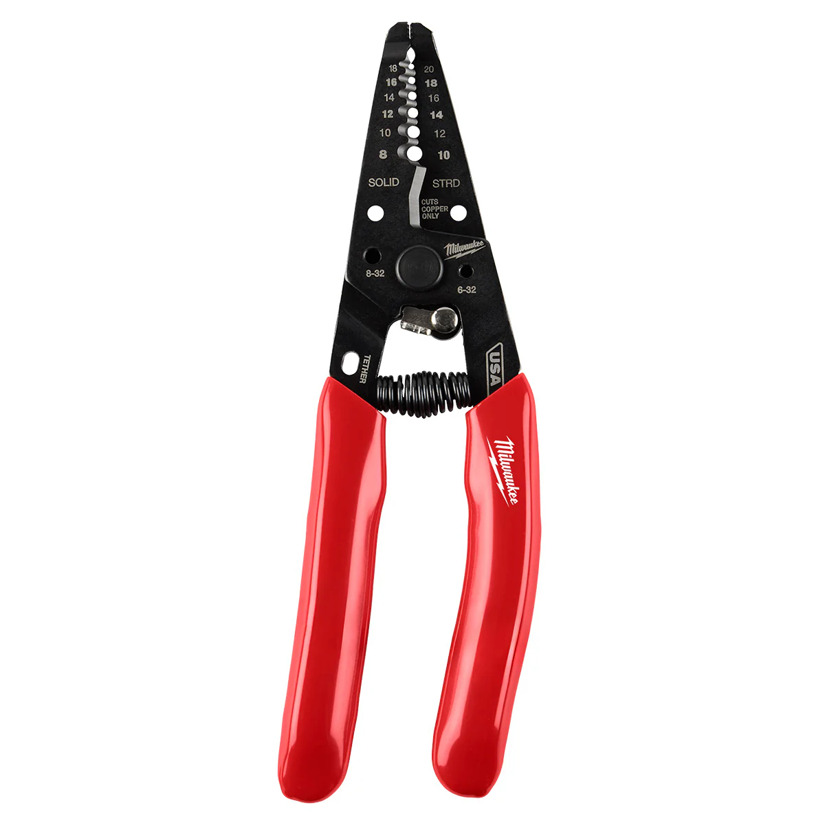 Milwaukee MT702, 8-20 AWG Dipped Grip Wire Stripper & Cutter (USA) - Image 2
