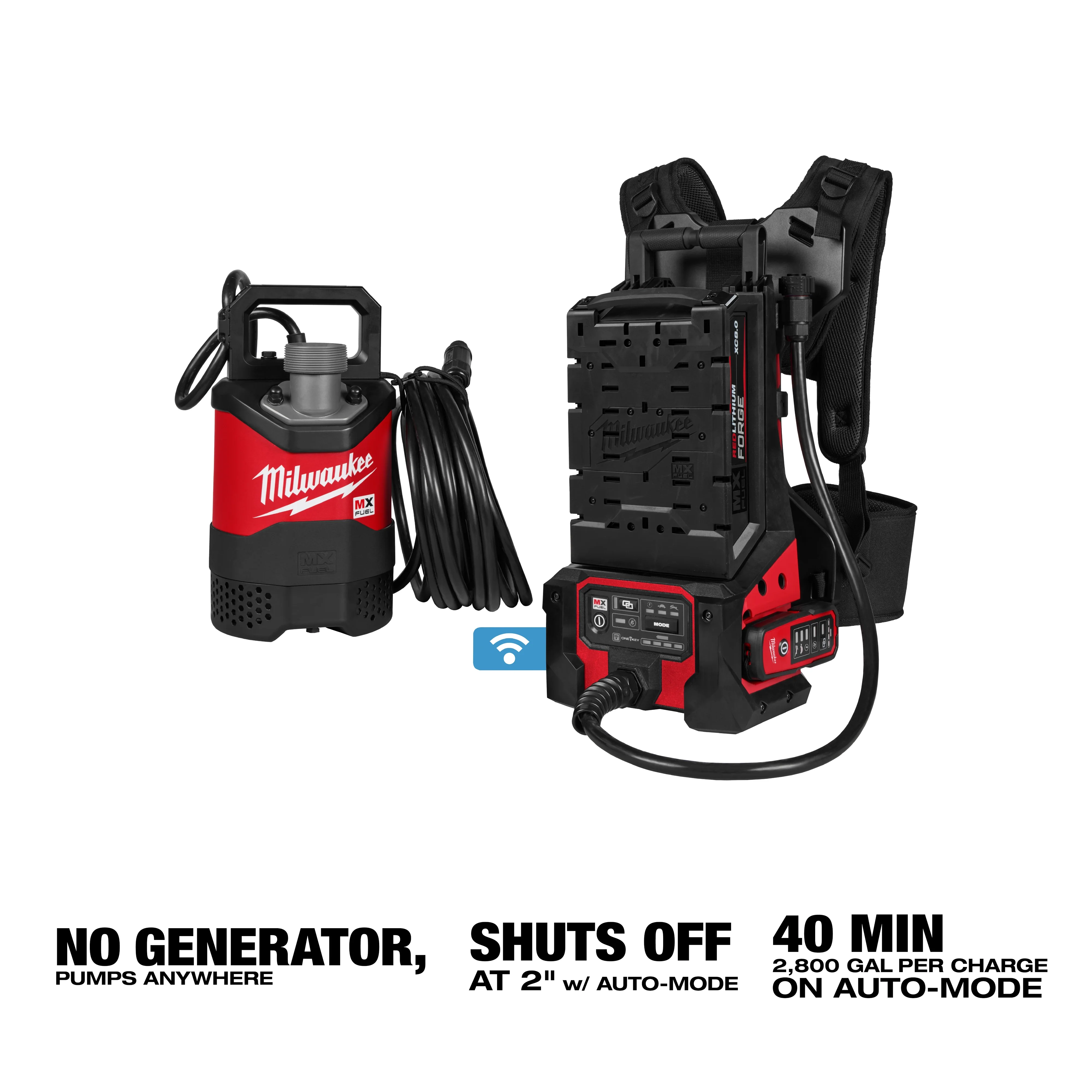 Milwaukee MXF211-1XC, MX FUEL™ 1HP 2" Submersible Pump Kit - Image 3