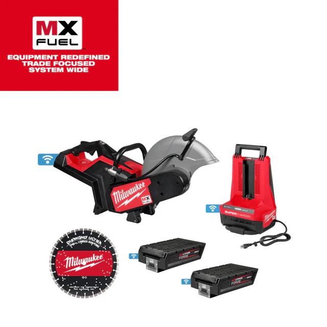 Milwaukee MXF315-2XC, MX FUEL 14" Cut-Off Saw w/ RAPIDSTOP Brake 2x 8.0Ah Kit - Image 2