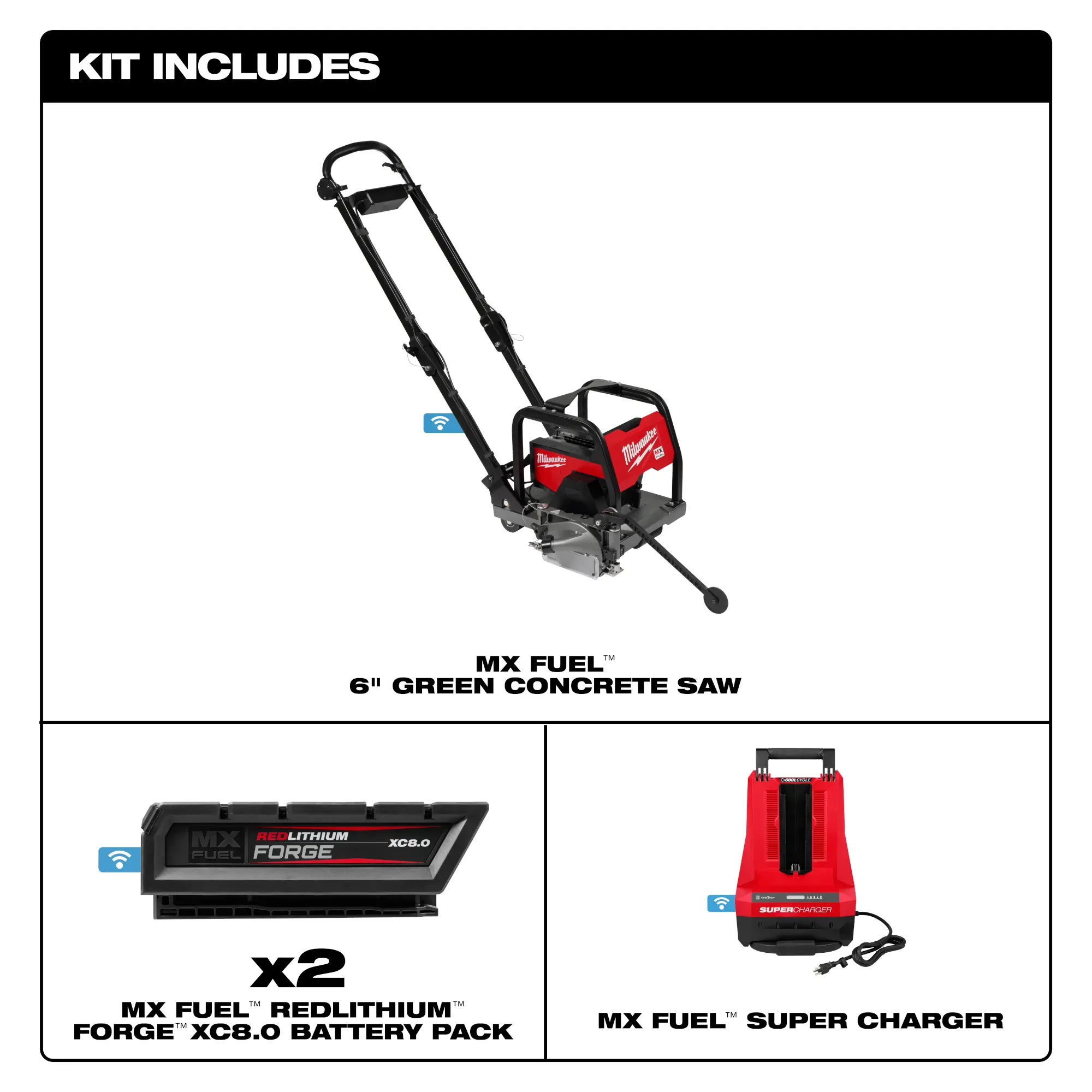 Milwaukee MXF316-2XC, MX FUEL™ 6" Green Concrete Saw Kit - Image 2