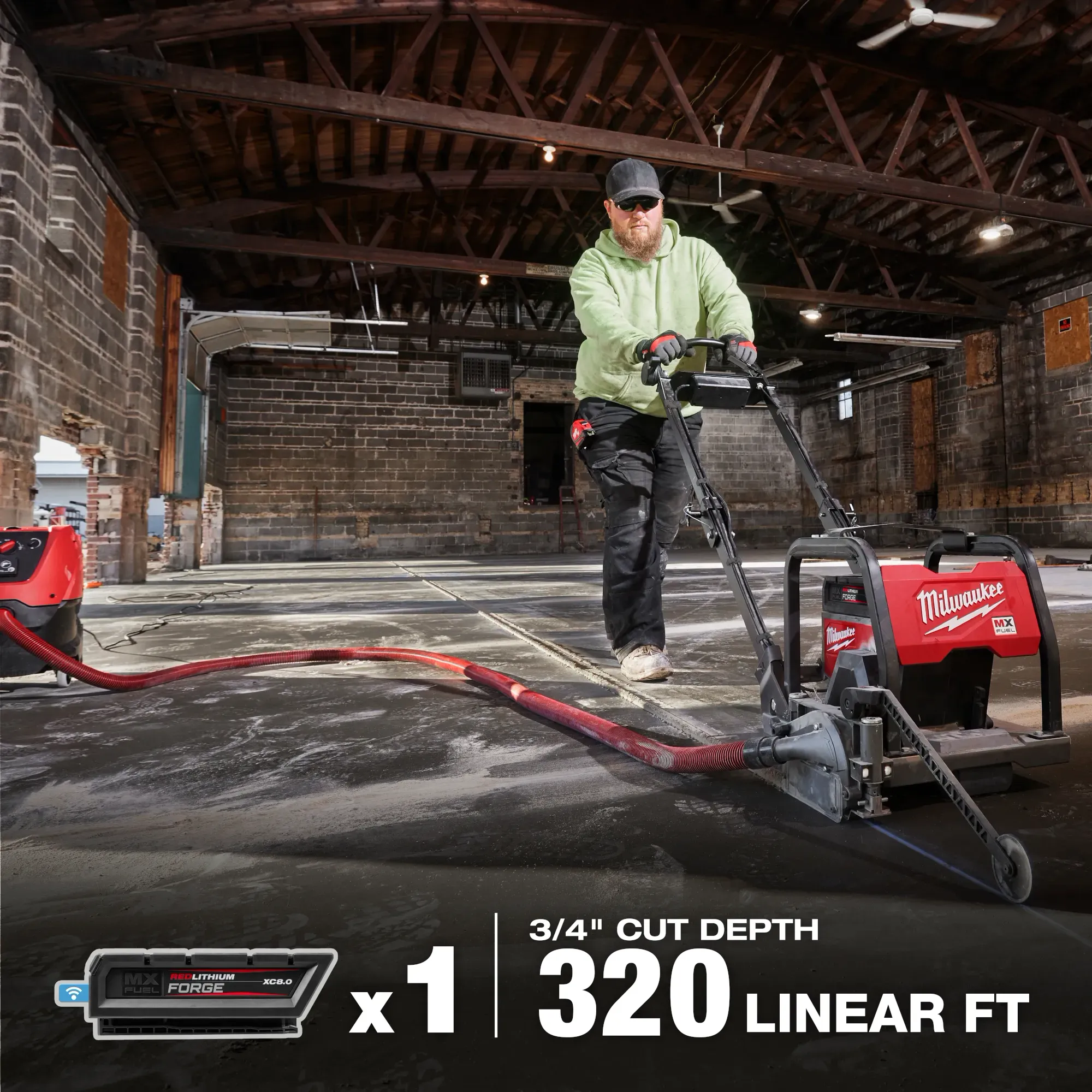 Milwaukee MXF316-2XC, MX FUEL™ 6" Green Concrete Saw Kit - Image 6