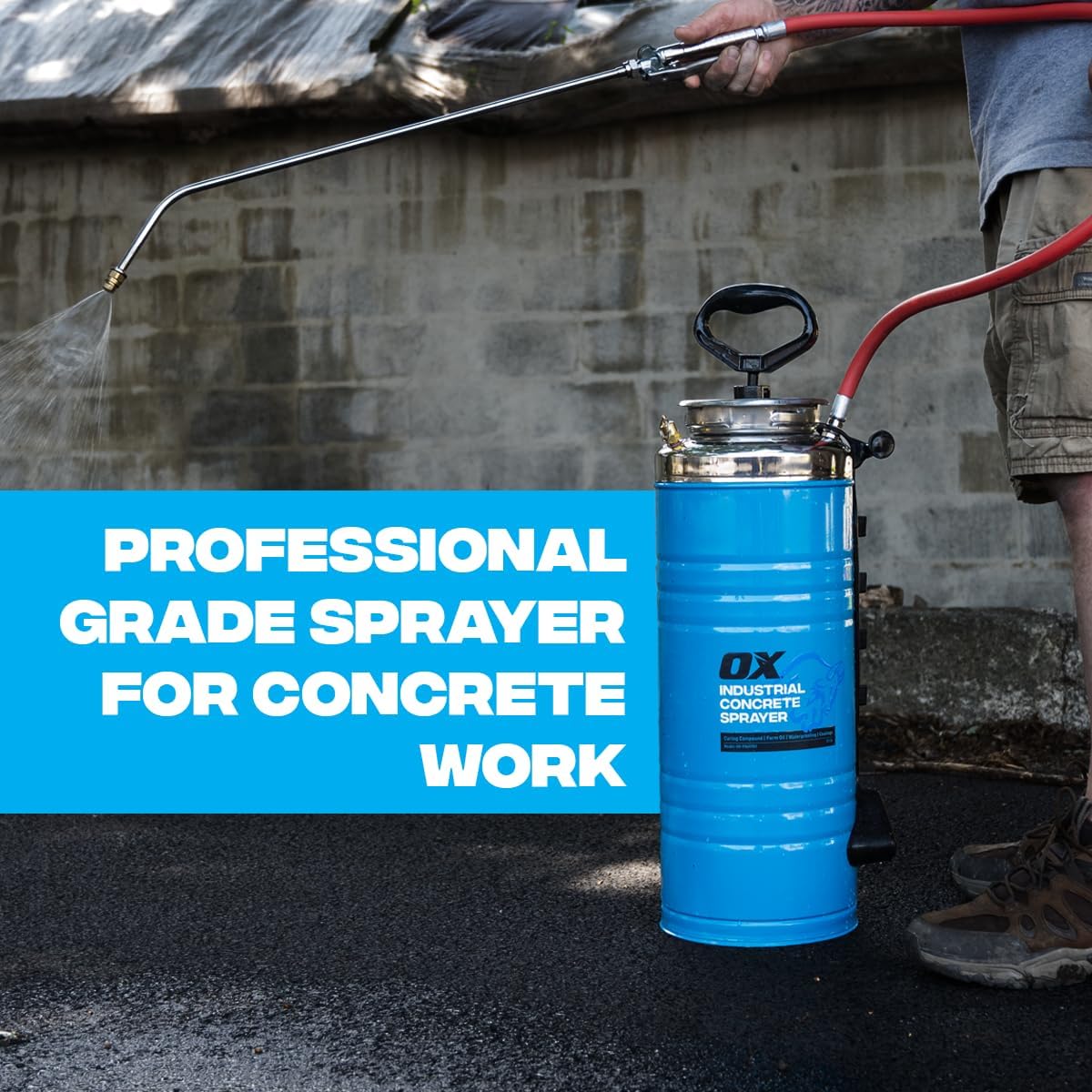 OX Tools OX-P045701, 13.2L CONCRETE SPRAYER – STAINLESS STEEL TANK & EPDM SEAL - Image 4