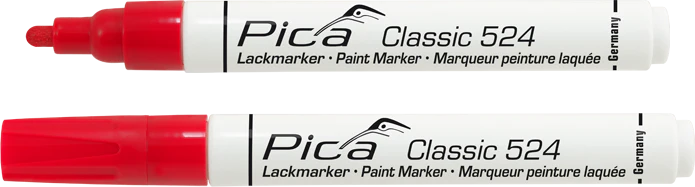 Pica 524/40, Paint-/Industry marker 2-4mm, Round tip, red