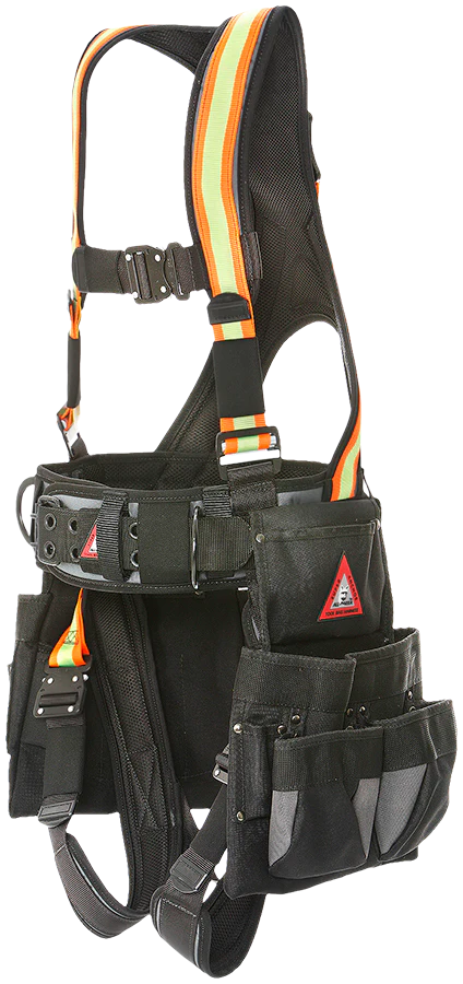 Primeline 23-048, JUGGERNAUT TRU-VIS UTILITY HARNESS WITH BAGS - LARGE (23-134)