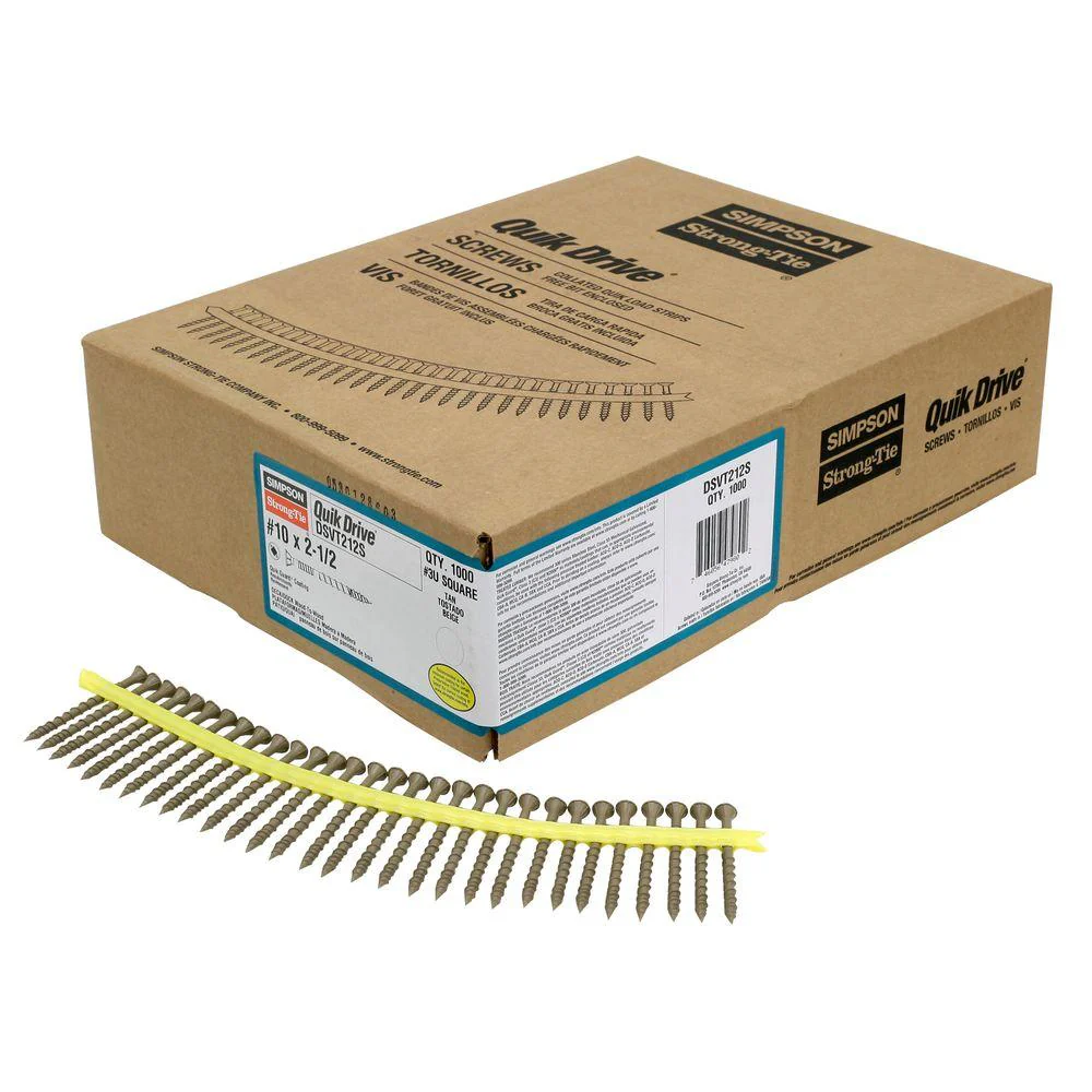 Quik Drive DSVT212S, Collated Deck Screw Brown #10 X 2-1/2" (1000PC/Box) - Image 4