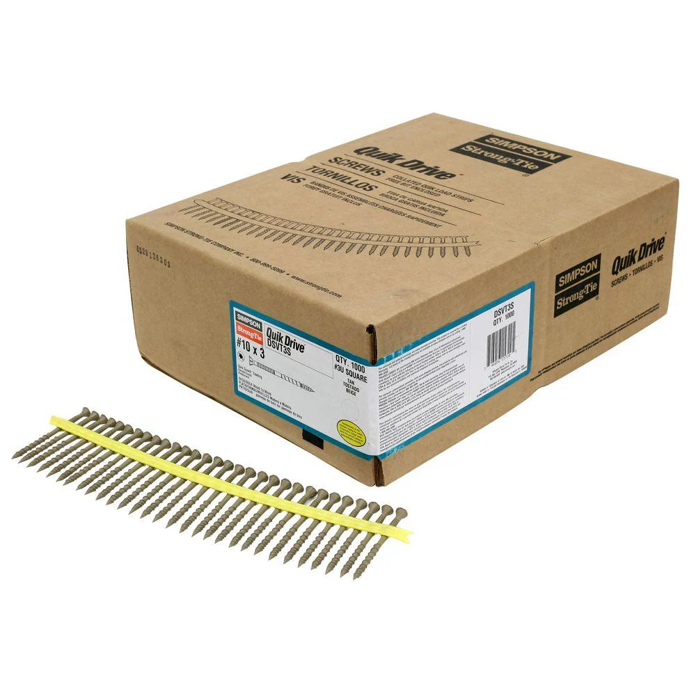 Quik Drive DSVT3S, Collated Deck Screw Tan #10 X 3" (1000/Box) - Image 4