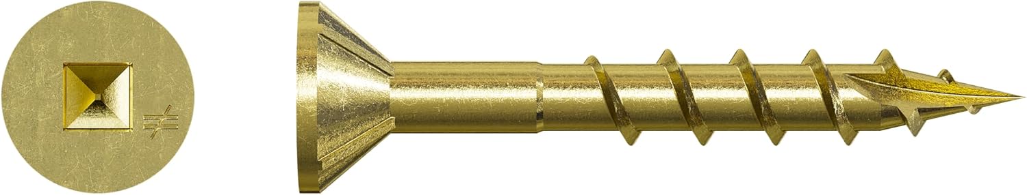 Quik Drive WSC114S-17, WSC Wood Screw Type 17 Yellow Zinc #8  X 1-1/4" (2500 PC/Box) - Image 4