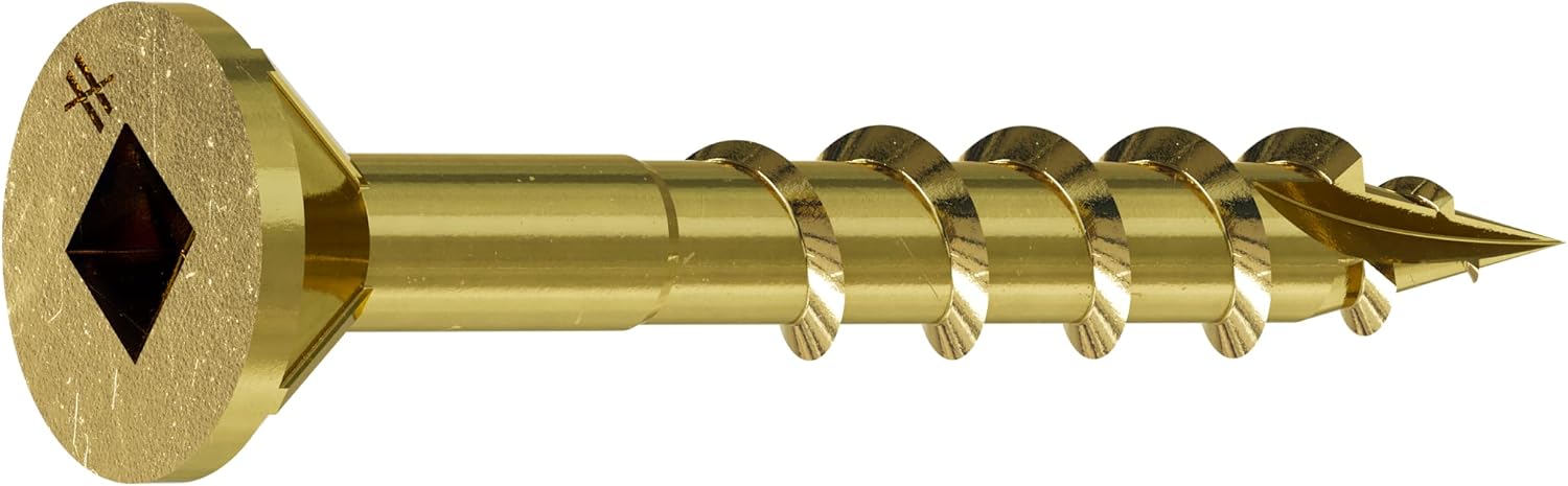 Quik Drive WSC114S-17, WSC Wood Screw Type 17 Yellow Zinc #8  X 1-1/4" (2500 PC/Box) - Image 5