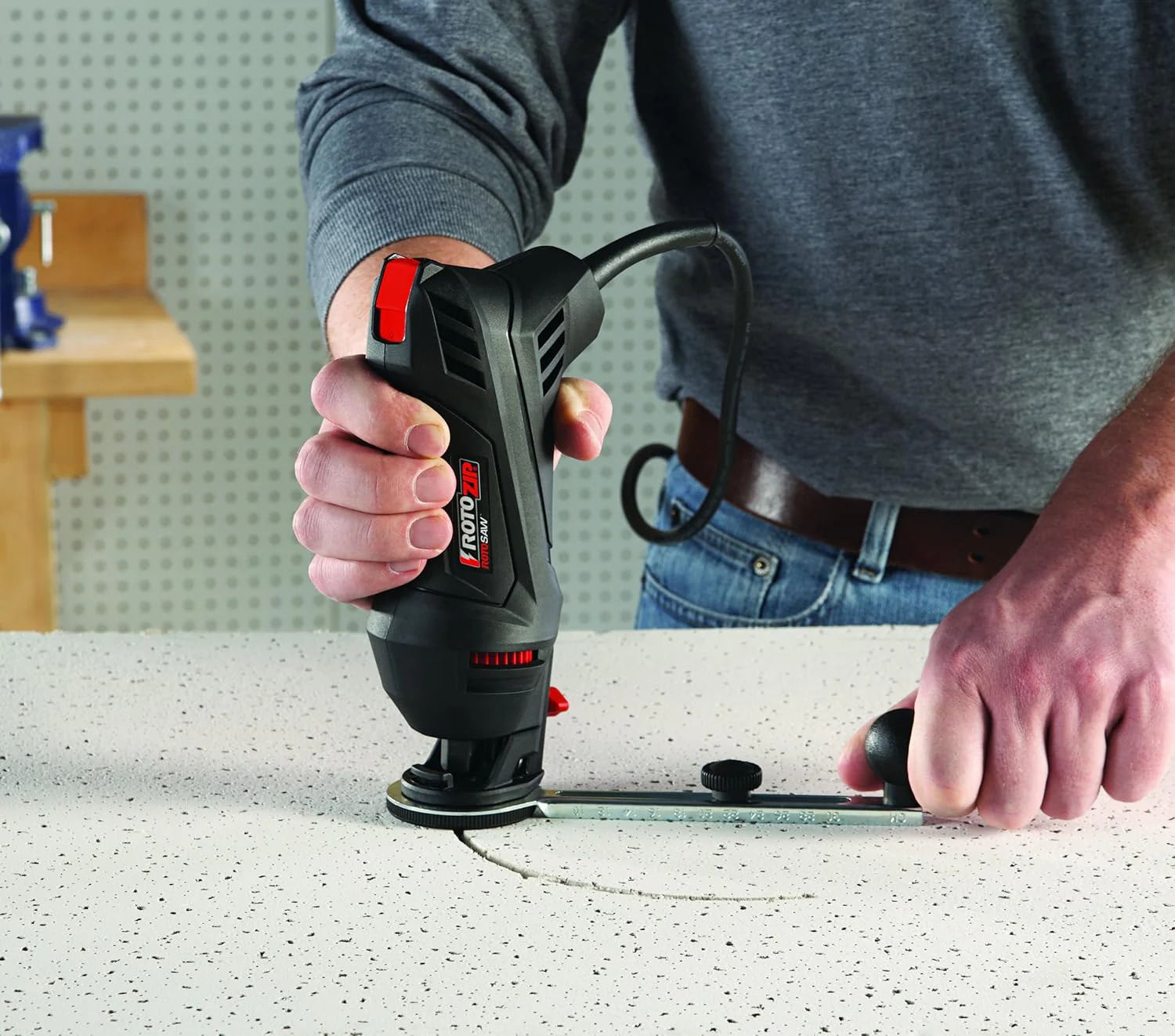RotoZip SS355-10CAN, RotoSaw 5.5 Amp Corded Spiral Cut-Out Tool - Image 5