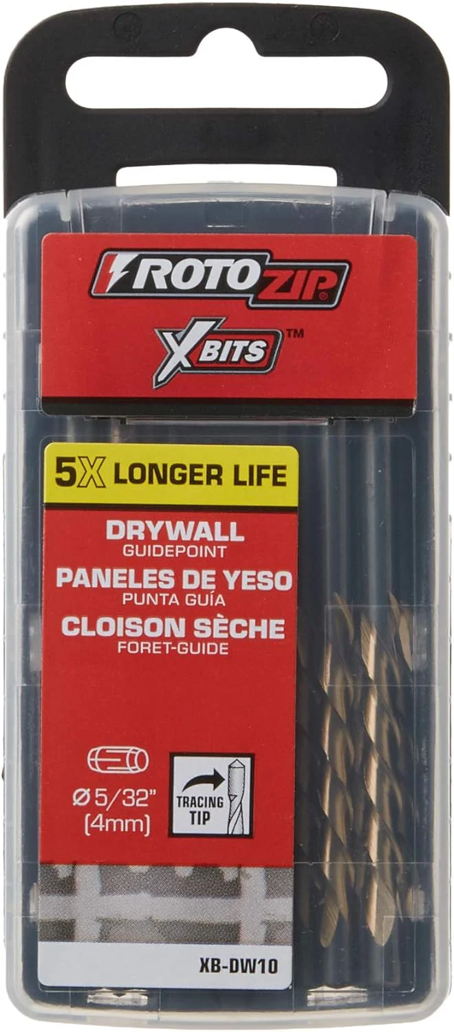 RotoZip XB-DW10, X-Bits for Drywall Routers and Roto Tools - 5/32" Guide-Point Cutout Bits (10-Pack) - Image 2