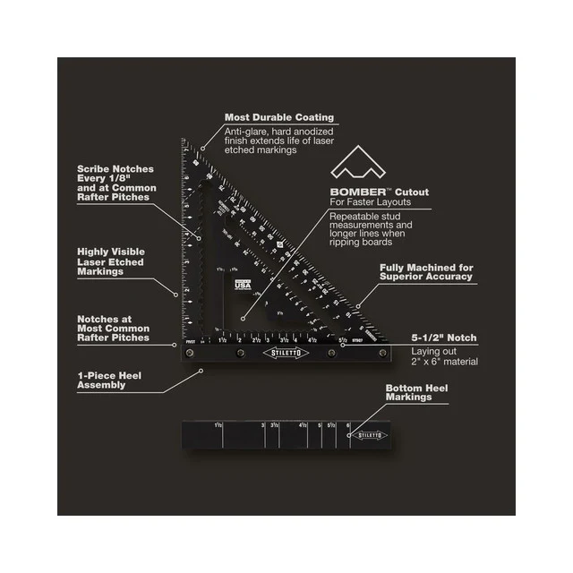 Stiletto STSQ7, 7" Carpenter Square - Image 9