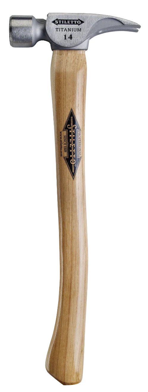 Stiletto TI14MC, 14oz Titanium Milled Face Curved Hickory Handle Hammer - Image 8