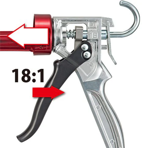 Tajima CNV-100SP18, Convoy® Super 18, high-thrust rotary caulk gun, 310 ml / 1/10 gallon - Image 2